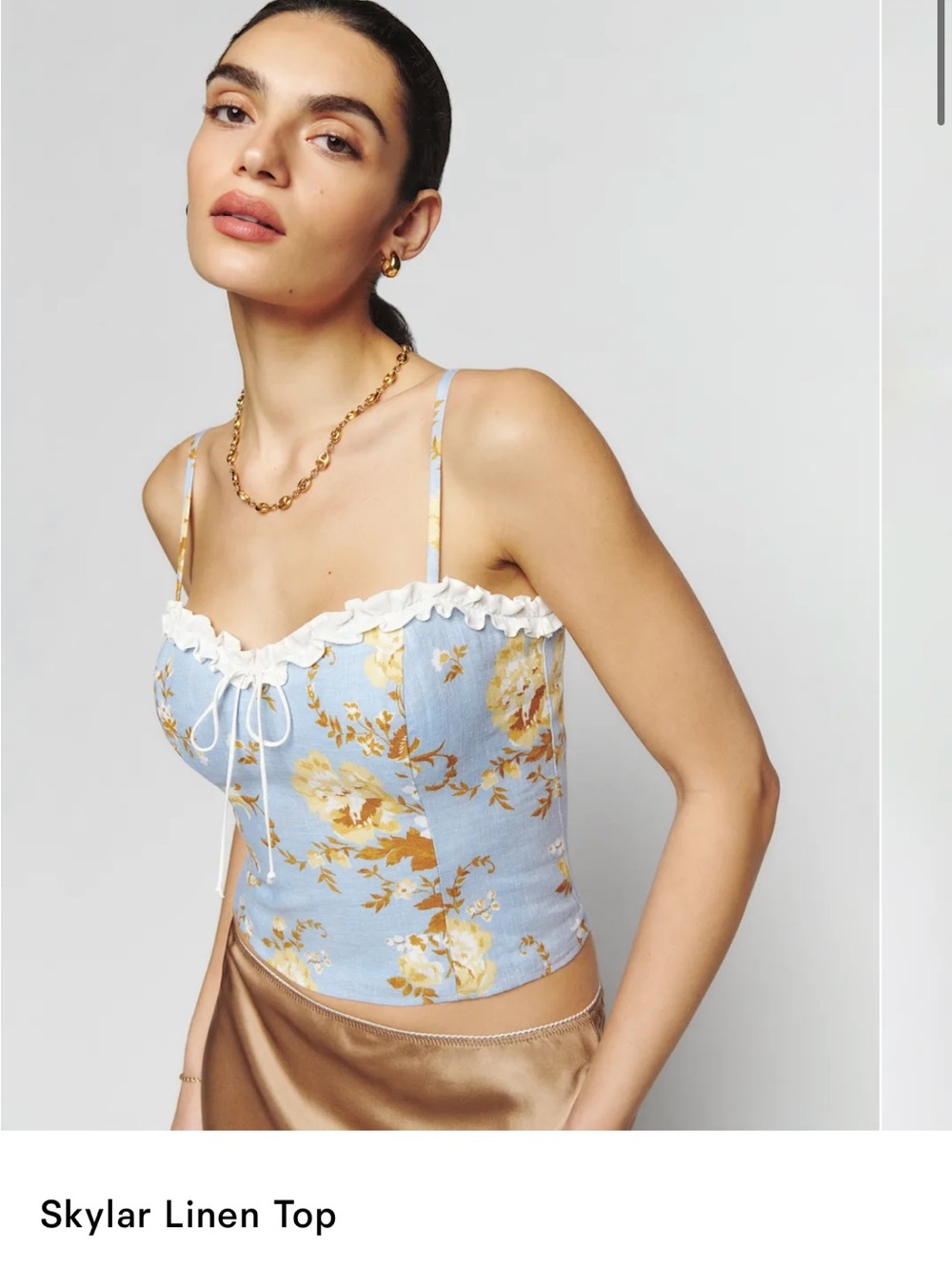 Reformation Skylar Linen Top